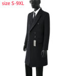 2020 New Arrival High Quality Autumn Wool Overcoat Double Breasted Coat Men Fashion Trend Casual Thick Super Large Size S-8XL9XL 2