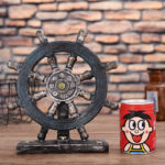 Creative Retro Rudder Compass Model Cafe Office Window Decoration Desktop Props Decorations Home Decoration Accessories 3