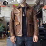 Genuine Horse Leather Super Top Quality Slim Classic Horsehide Stylish Jacket, Asian Size Read Description Before Order! 1