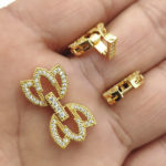 NEW ARRIVAL! 25x13mm 20Sets Plating Real Gold Cubic Zirconia Clasps&Hooks Connectors For Handmade Bracelet Parts DIY Accessories 4