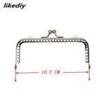 5 Pcs/Lot 5 Sizes Square Glossy Silver Basic Metal Purse Frame Kiss Clasp Lock DIY Bag Accessories 8.5/10.5/12.5/15.5/18CM 3