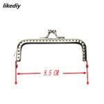 5 Pcs/Lot 5 Sizes Square Glossy Silver Basic Metal Purse Frame Kiss Clasp Lock DIY Bag Accessories 8.5/10.5/12.5/15.5/18CM 2