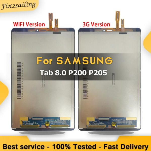 8.0" LCD Screen For Samsung Galaxy Tab A 8.0 2019 P200(Wi-Fi) P205(3G) SM-P200 SM-P205 LCD Touch Screen Digitizer Assembly 1