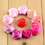 20pcs/lot 39 Colors 2.5CM Handmade DIY Satin Ribbon Rose Flower Kids Hair Silk Flower Accessories Diy Accessories 5