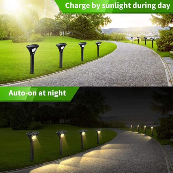 LED Solar Powered Lawn Light IP65 Waterproof 2 Lighting Mode Solar Spike Light Outdoor Landscape Lawn Lamp For Yard Garden 2