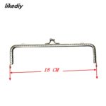 5 Pcs/Lot 5 Sizes Square Glossy Silver Basic Metal Purse Frame Kiss Clasp Lock DIY Bag Accessories 8.5/10.5/12.5/15.5/18CM 6