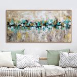 Arthyx Hand Painted Texture Abstract Oil Painting On Canvas Modern Knife Wall Art Picture For Living Room Home Office Decoration 2