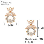 Cordial Design 50Pcs 14*21MM CZ Pendant/Jewelry Findings & Components/Hand Made/DIY Parts/Earrings Accessories/Rhinestone Charms 3