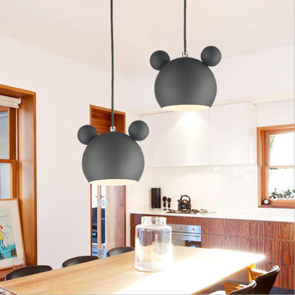 Nordic Wall Lamp Aluminum Mickey Sconce for Children Bedroom lights Modern Indoor Wall Light Fixtures E27 Creative Luminaire 2