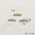 New Arrival! 7x17mm 100pcs Cubic Zirconia/Copper Connectors for Handmade Necklace/Earring DIY Parts,Jewelry Accessories Findings 2