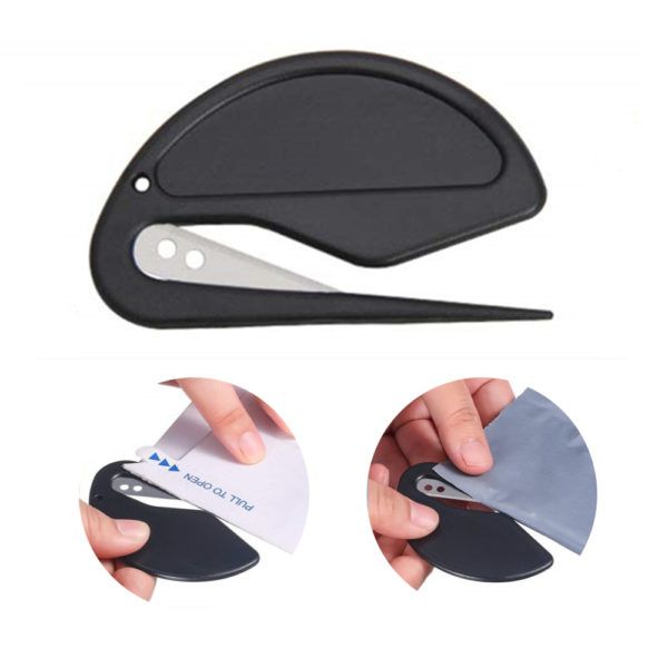 New Arrive 1pc Mini Plastic Letter Opener Sharp Mail Envelope Opener Safety Papers Cutter Students Knife School Office Supplies 2