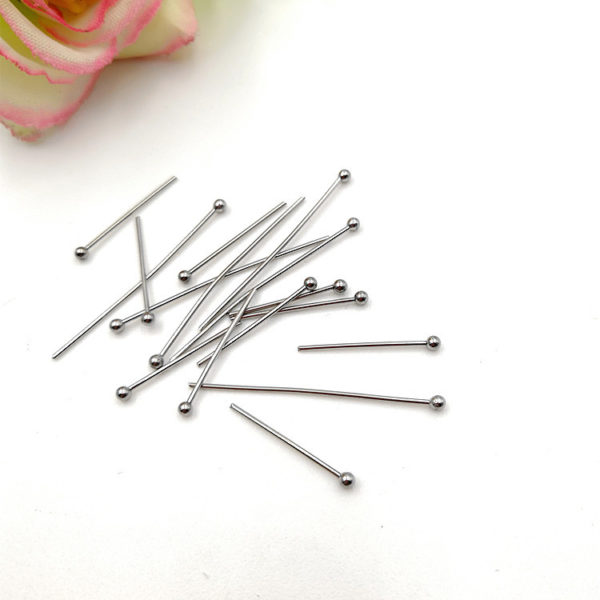 1000pcs 15-45mm Bead Head Pins Needles Beads Handmade for DIY Jewelry Making Accessories Earring Findings 2