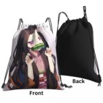 Nezuko Kamado Demon Slayer Anime Portable Travel Drawstring Bags Riding Backpack Gym Shoes Storage Backpacks 2