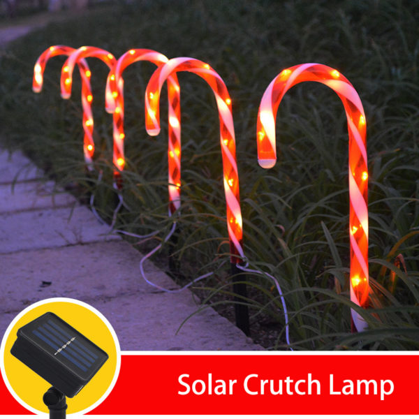 LED Solar Lamp Garden Light Christmas Lawn Candy Cane Lights Outdoor Solar Powered Lights For Passage Courtyard Decoration 2