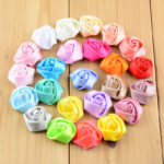 20pcs/lot 39 Colors 2.5CM Handmade DIY Satin Ribbon Rose Flower Kids Hair Silk Flower Accessories Diy Accessories 3