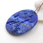 Natural Stone Lapis Lazuli Carved Animal Horse Pendant Bead 53x46x6mm 32g Semiprecious Fashion Jewelry Necklace Accessories 3