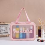 Ladies Large Capacity Cosmetic Bag PVC Travel Makeup Storage Bag Female WashBag Frosted Waterproof Cosmetic Bag Convenient 3