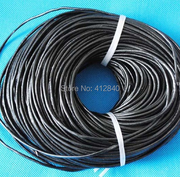 100 Meters/Lot,Soft Leather Cord,Fashion Jewelry Thread Accessories,Black Color,Size: 3.0mm 1