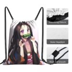 Nezuko Kamado Demon Slayer Anime Portable Travel Drawstring Bags Riding Backpack Gym Shoes Storage Backpacks 4