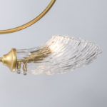 Luxury gold pendant lighting creative crystal loft pendant lamp with glass shade for bedroom french american style in restaurant 3