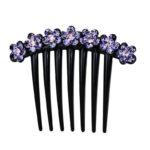 Delysia King Adult temperament Rhinestone Hair Comb fashion versatile seven tooth comb dish hair insert accessories 2