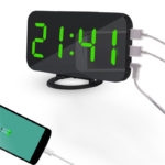 Creative LED Digital Alarm Table Clock Brightness Adjustable For Home Office Hotel Light Sensor USB Modern Digital Clock 2