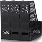 Deli Triple Openwork Desktop File Tray Plastic Desk Organizer Office School Supplies Oficina Organisateur De Bureau 9847 4