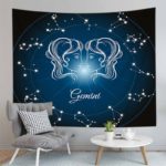 Twelve constellations Tapestry Wall Hanging Aries Capricorn Aquarius Tapestry Mandala Tarot Witchcraft Bedroom Home Wall Decor 3