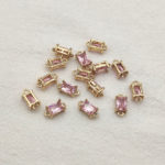 New Arrival! 12x6mm 100pcs Cubic Zirconia Cuboid Connectors for Handmade Necklace/Earring DIY Parts,Jewelry Accessories Findings 5