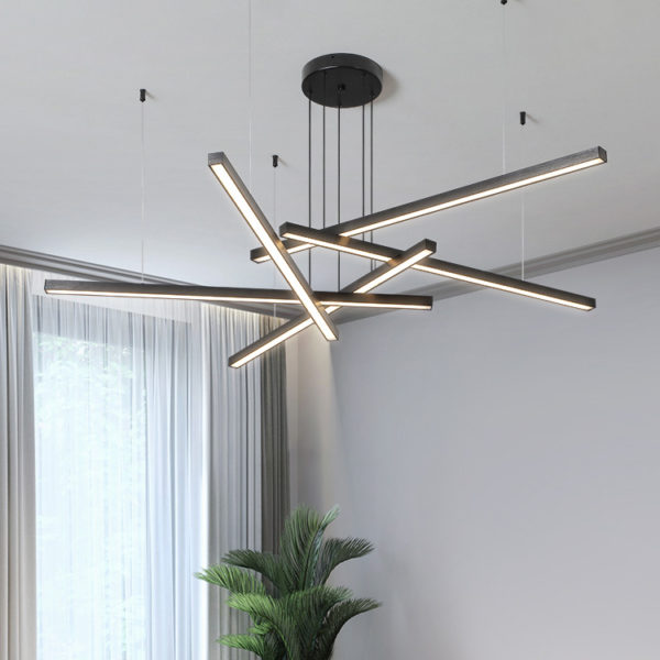 Nordic living room chandelier post modern minimalist long strip dining room lights atmospheric household light luxury led lamps 1