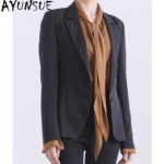 AYUNSUE 2021 White Shirt Women Silk Blouse Long Sleeve Top Female Korean Style Womens Tops and Blouses Spring Autumn Ropa Mujer 3