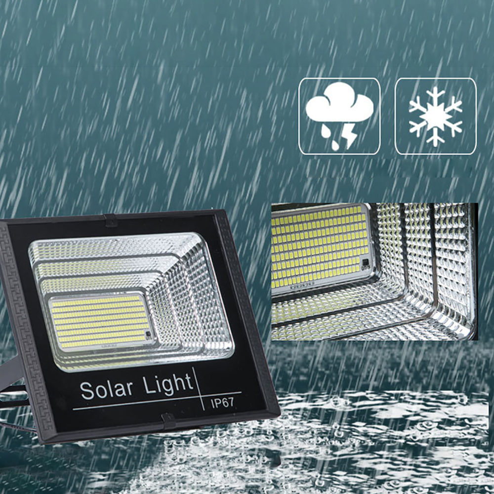 Led Solar Lights Rainproof Flood Lights Timing Switch Brightness Adjustment Garden Wall Lights Road Lights with Remote Control 5