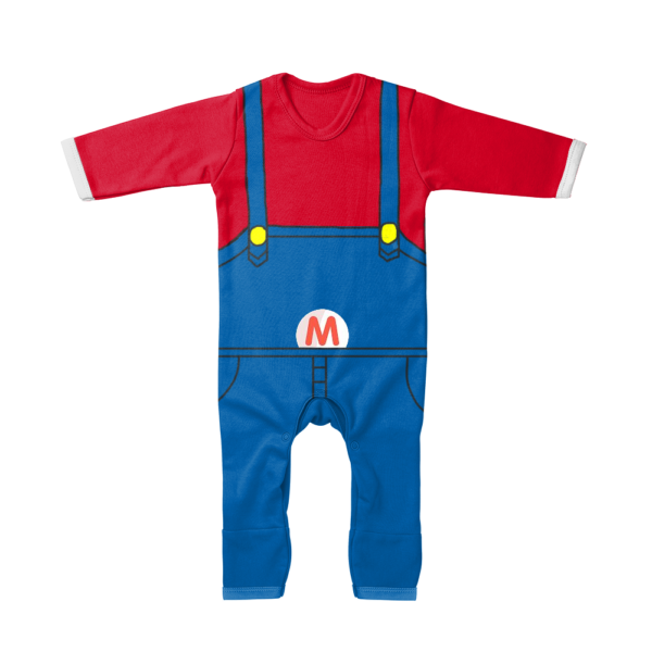 Fashion Hot Selling 3D Printing Mario Anime Game Baby Boy Baby Girl Crawling Suit Newborn Outdoor Breathable Jumpsuit 1