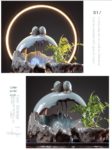 zq Rockery Fortune Decoration Lamp Ring Fish Tank Circulation Fortune Living Room Fountain Office Creative Gift 3