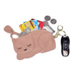 Full Grain Cow Skin Cartoon Cute Cat Slim Women Purses Keys Holder Wallets Versatile Girl Cash Lipsticks Leather Coin Pouch Bags 3