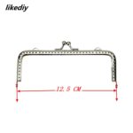 5 Pcs/Lot 5 Sizes Square Glossy Silver Basic Metal Purse Frame Kiss Clasp Lock DIY Bag Accessories 8.5/10.5/12.5/15.5/18CM 4