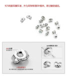 LEMOER 50pairs/lot 925 Sterling Silver Platinum Color Silver Earring Back Ear Plug Jewelry Accessories Wholesale 2