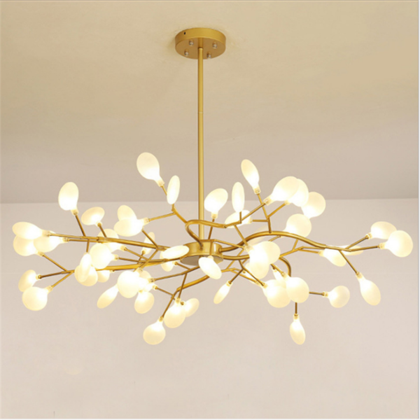 Nordic Firefly Chandeliers Ceiling Light Clear Gray Glass Chandelier for Living Room Bedroom Decoration Led Lighting Home Decor 1