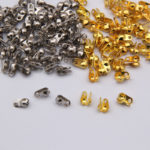 500pcs 2mm Hole Bead Buckles Bead Chain Buckles for Jewelry Making Accessories, Suitable for 1.5mm or 2mm Bead Chain 1