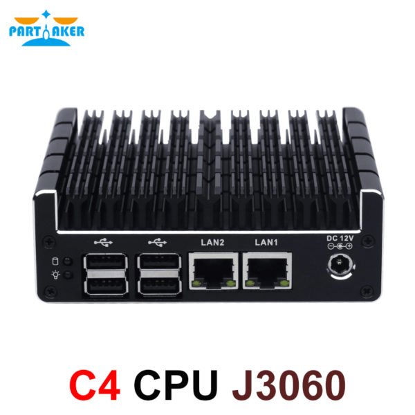 Partaker New NUC Mini PC Celeron J3160 Quad Core 4 Intel i211AT Nic X86 Computer Soft Router Linux Server Support Pfsense AES-NI 1