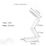 5v USB Desk Lamp Foldable LED Study Lamp Table Stand With USB Charge Port Touch Dimming Night Reading Lamp Lampe De Bureau 2