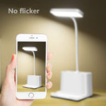 Rechargeable Led Table Lamp Touch Dimmable Flexible Desk Lamp Eye Protection Reading Light For Kid With Phone Hoder Pen Holder 5