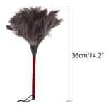 1 PC Anti-static Ostrich Natural Feather Brush Duster Dust Wooden Handle Cleaning Tool Household Furniturer Car Dust Cleaner 6