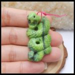 Hotsell Carved Natural Stone Animal Snake Serpentine Necklace Pendant 39x21x14mm,9.1g fashion jewelry gift accessory 1