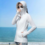 Sunscreen Women's Ice Silk 2022 Summer New Style Breathable Long Sleeves Mid-Length UV-Proof Sunscreen Wear A Thin Jacket 5