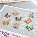 100pcs fashion charms gift pendants enamel butterfly alloy pendant making bracelet necklace earring DIY jewelry Accessories 4