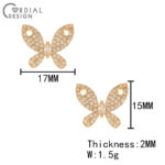 Cordial Design 30Pcs 15*17MM DIY/CZ Charms/Jewelry Accessories/Necklace Pendant/Butterfly Shape/Jewelry Findings & Components 3