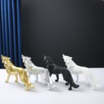 Nordic Creative Animal Geometric Wolf Resin Crafts Animal Geometric Wolf Ornaments Home Living Room Office Decoration Ornaments 4