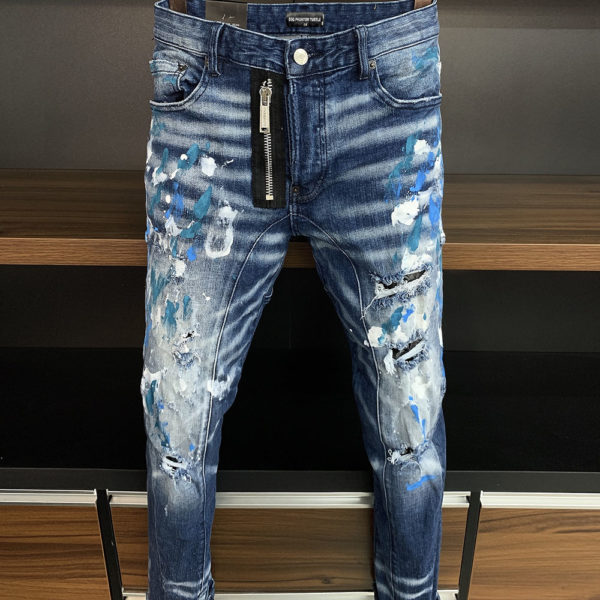 DSQ PHANTOM TURTLE 2021 New Slim Fit Jeans Men Basic Casual Denim Trousers Plus Size Brand Clothing DSQ373 1