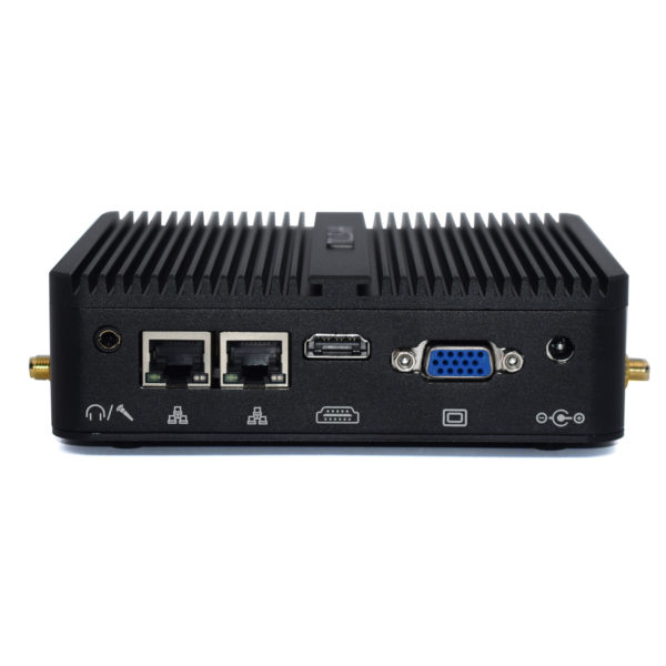 Low power Fanless Office Mini PC Intel Celeron J4125 Windows 10 Barebone 2*LAN HDMI VGA 2*rs232 Com Protable HTPC Server PC Wifi 1